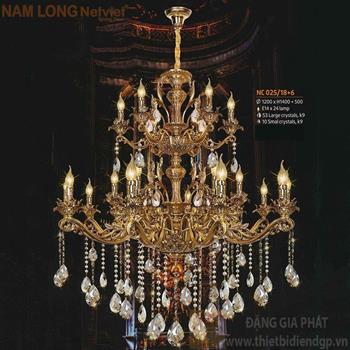 Đèn chùm Atimon cao cấp Ø1200*H1400+500, E14*24 lamp, 53 large crystals k9, 10 small crystals k9 NC 025/18+6